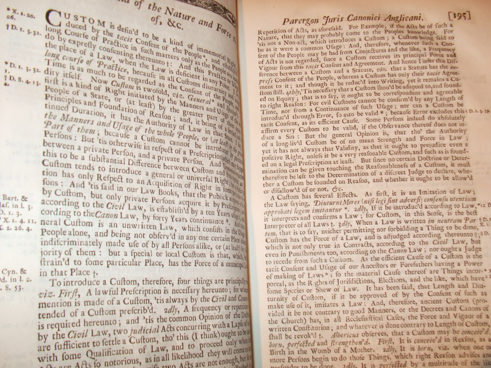 Image for Parergon Juris Canonici Anglicani, Or, A Commentary By Way of Supplement to the Canons and Constitutions of the Church of England: Not Only from the Books of the Canon and Civil Law, But Likewise from the Statute and Common Law of this Realm