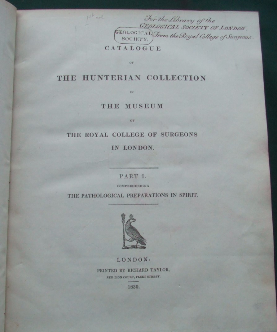 Image for Catalogue of the Hunterian collection in the Museum of the Royal College of Surgeons in London [ 6 Parts in 1 Volume ]