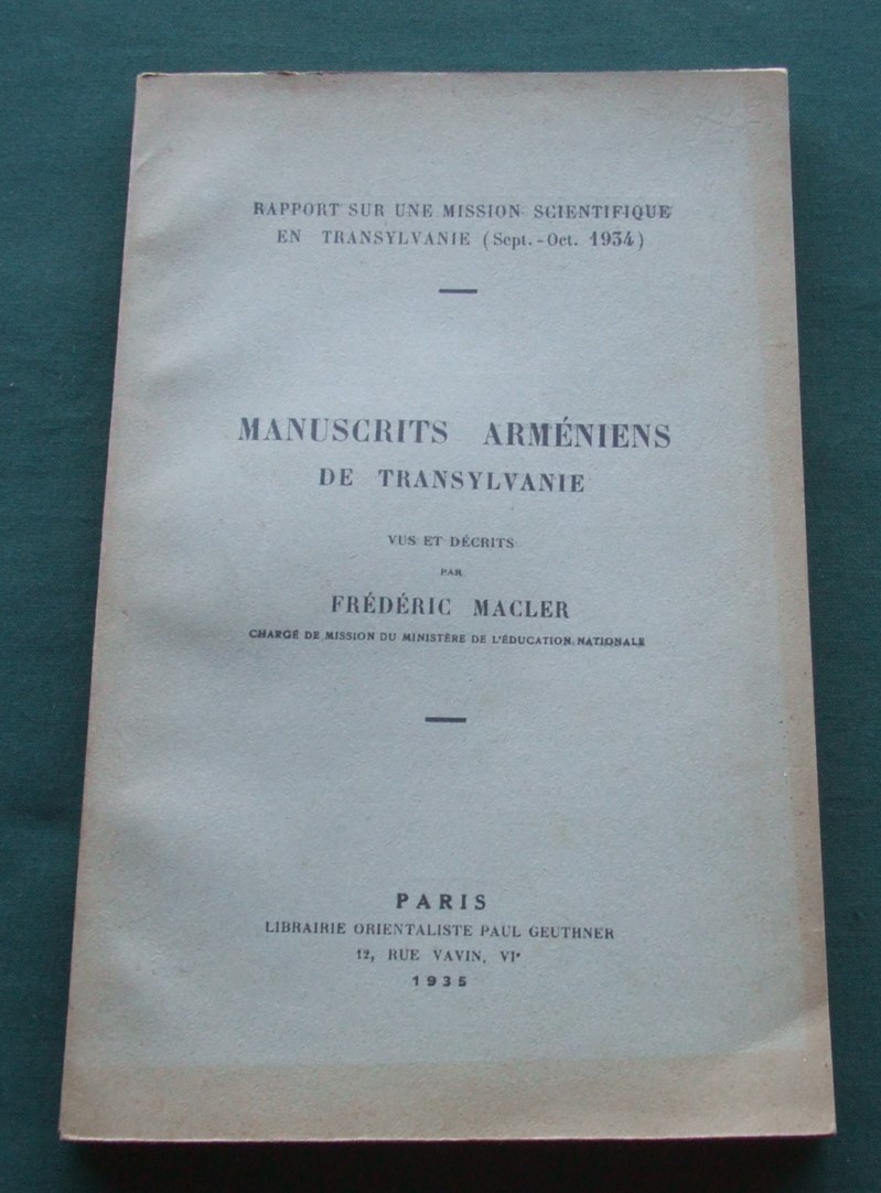 Image for Manuscrits arméniens de Transylvanie [Collection : Langues Orientales Vivantes]