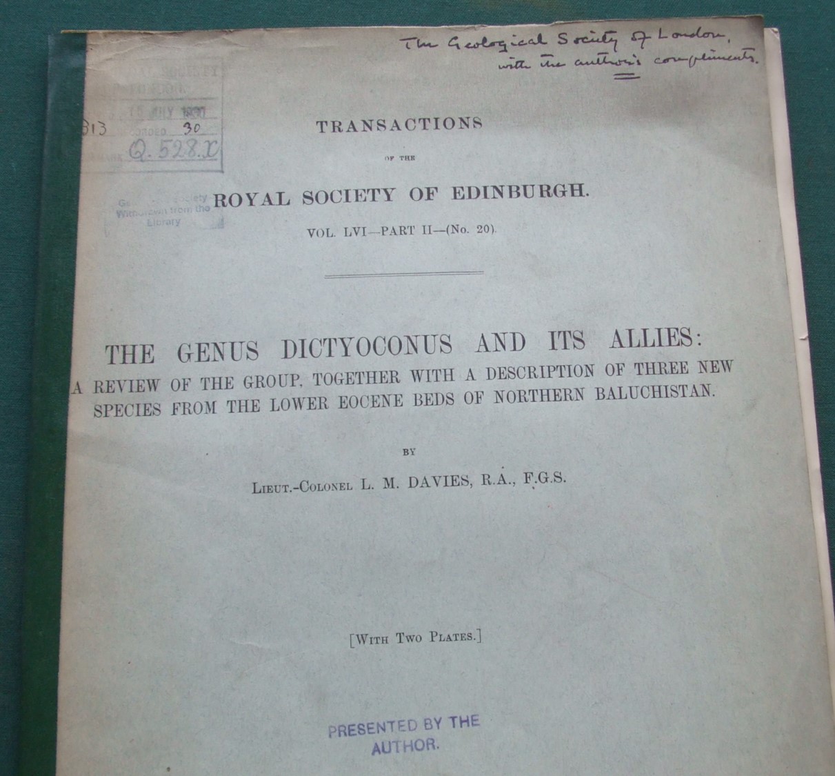 Image for The Genus Dictyoconus and Its Allies  [ Royal Society ]