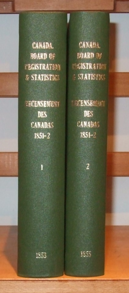 Image for Recensement Des Canada 1851-2 [ Complete in 2 Volumes ]