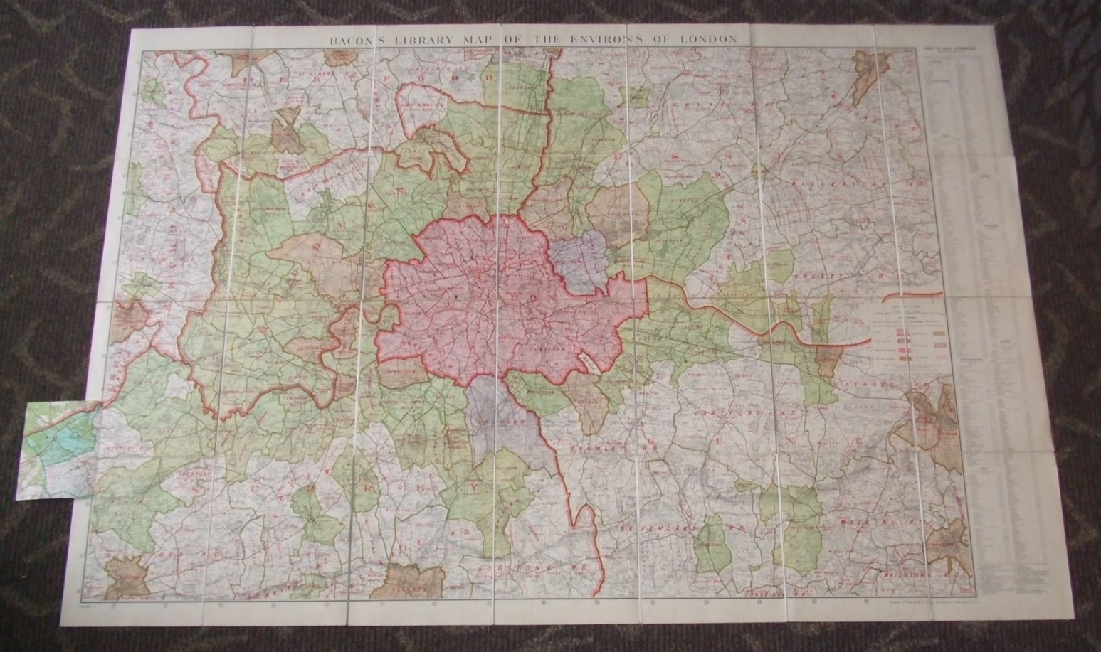 Image for Bacon's Library Map of the Environs of London.