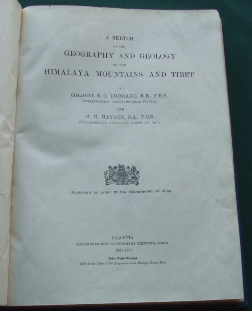 Image for A Sketch of the Geography and Geology of the Himalaya Mountains and Tibet