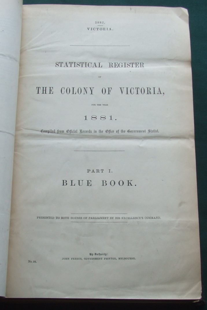 Image for Australasian Statistics for the Year 1879, Compiled from Official Returns; with a Report By the Government Statist of Victoria [ 1881-1875 ]