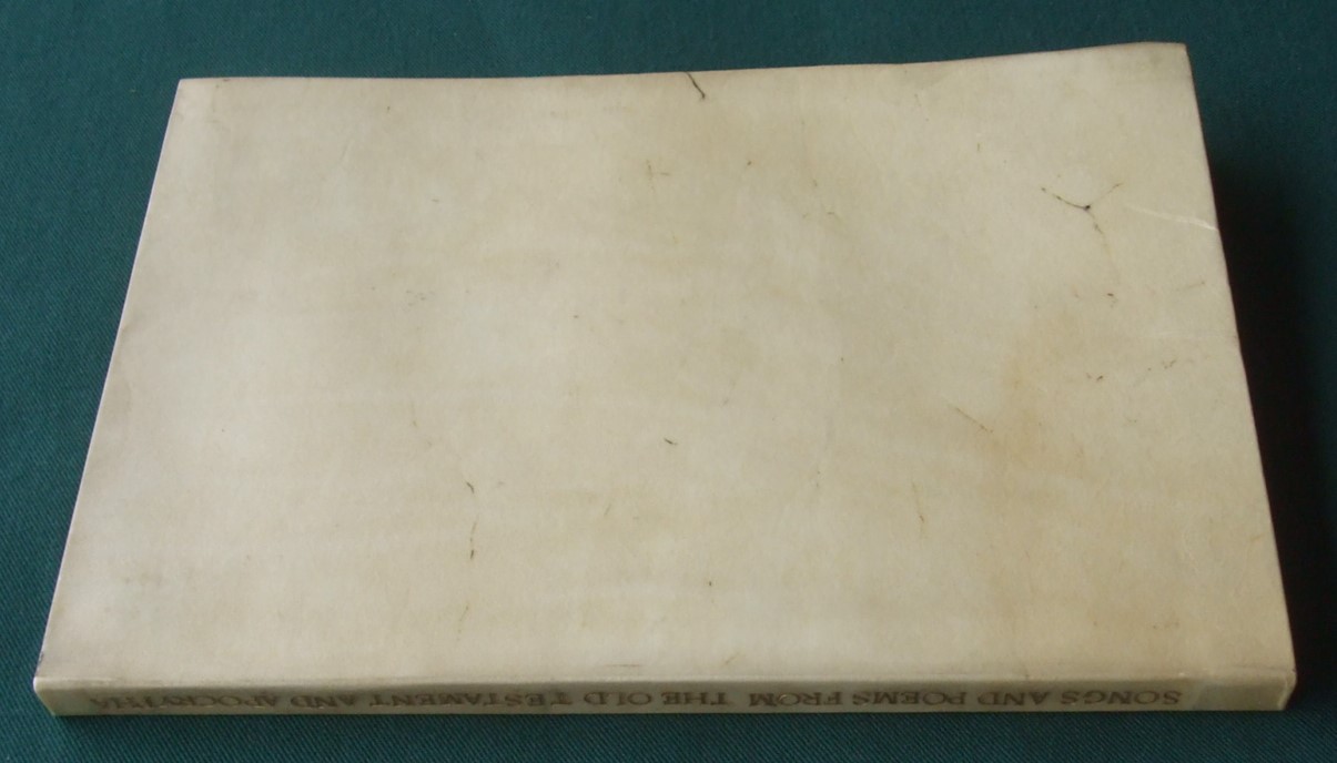 Image for A Book of Songs and Poems from the Old Testament and the Apocrypha