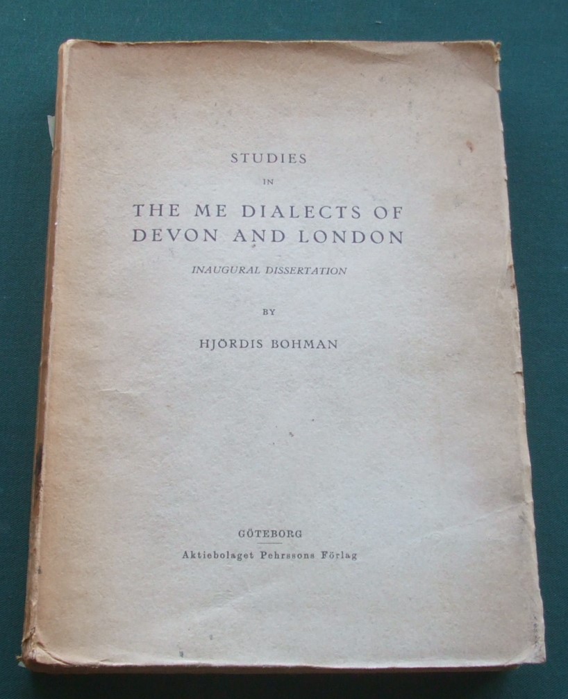 Image for Studies in the Me Dialects of Devon and London Inaaugural Dissertation