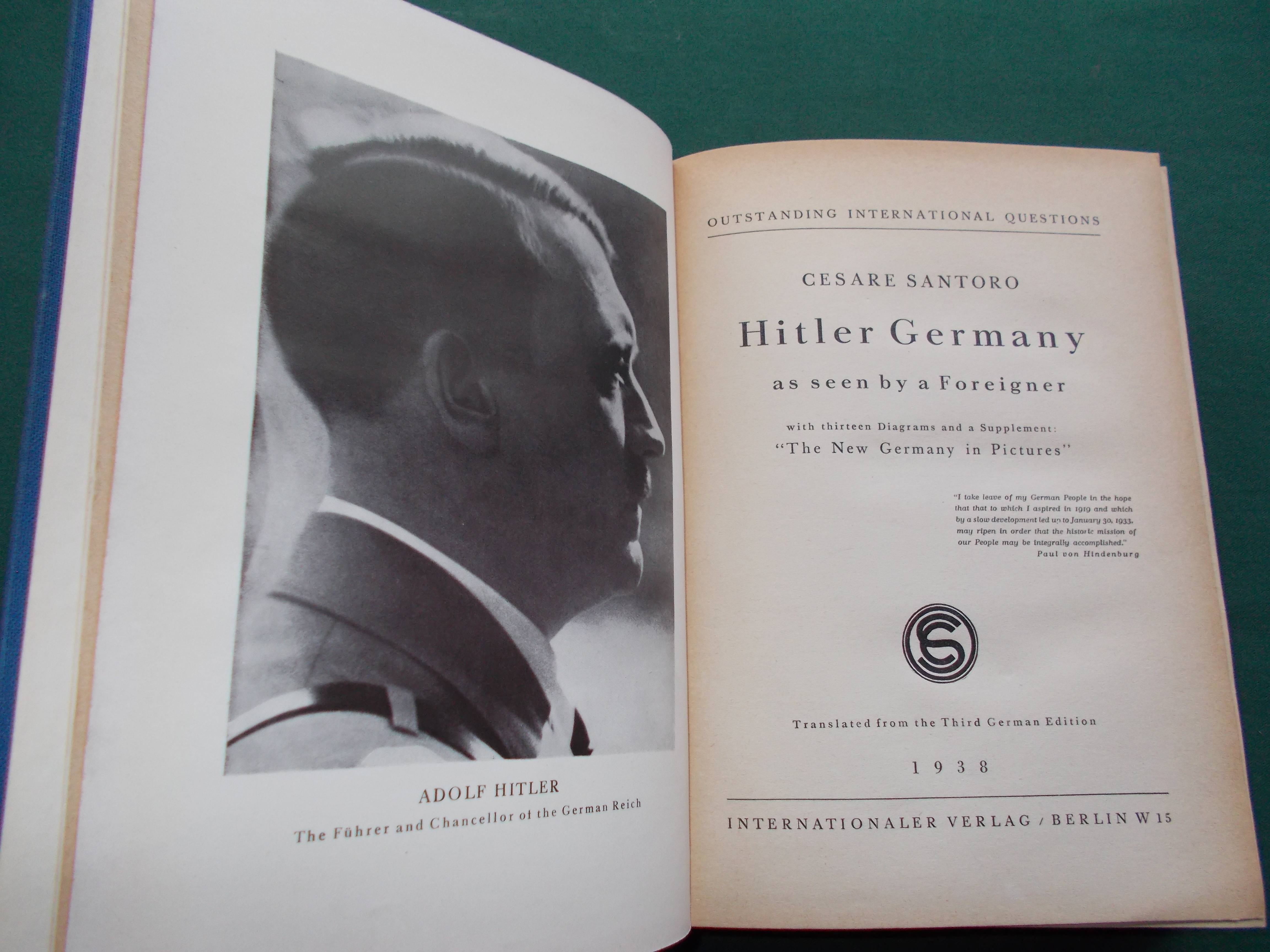 Hitlers Germany as Seen By a Foreigner with Thriteen Diagrams and a ...