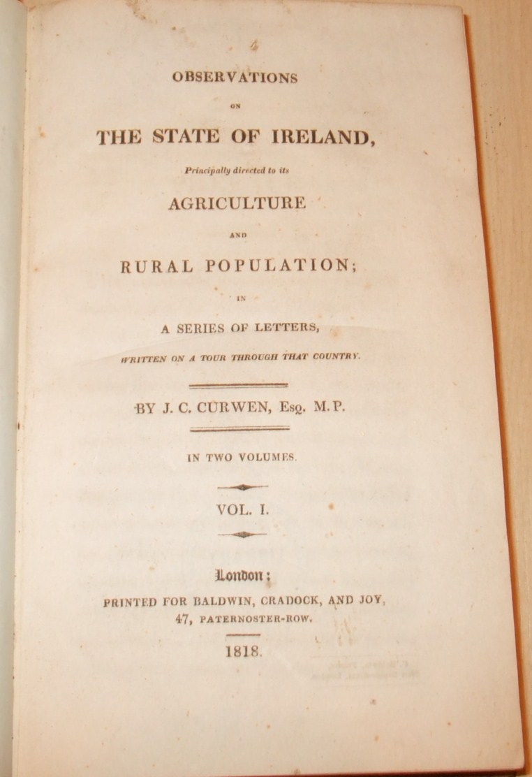 Image for Observations on the State of Ireland, Principally Directed to Its Agriculture and Rural Population; in a Series of Letters, Written on a Tour Through That Country