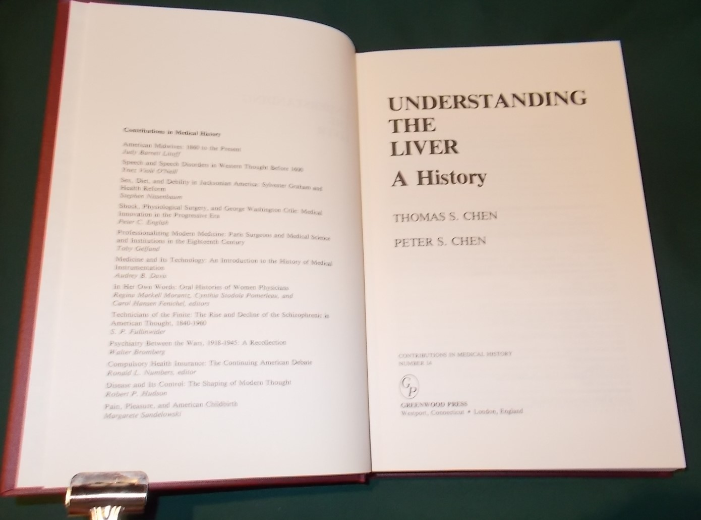 Image for Understanding the Liver: A History (Contributions in Medical History Number 14 )