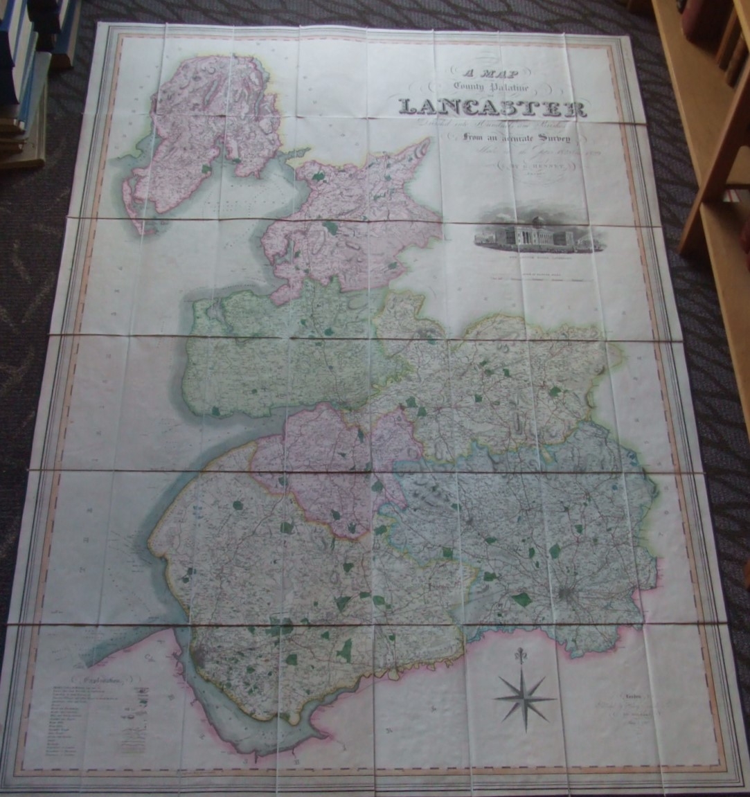 Image for A Map Of The County Palatine Of Lancaster Divided Into Hundreds And Parishes From An Accurate Survey Made In The Years 1828 & 1829