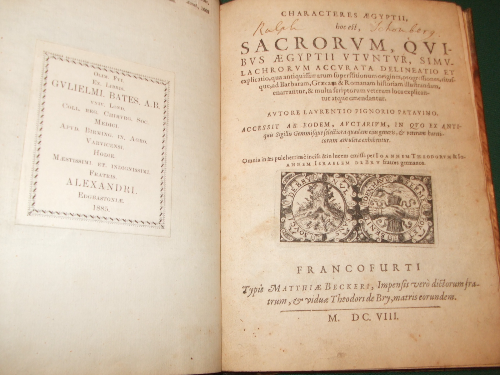 Image for Characteres Aegyptii, hoc est, sacrorum, quibus aegyptii utuntur, simulachorum accurata delineatio et explicatio, qua antiquissimarum superstitionum origines, progressiones, ritusque, ad Barbaram, Graecam & Romanam historiam illustrandam, enarrantur,.