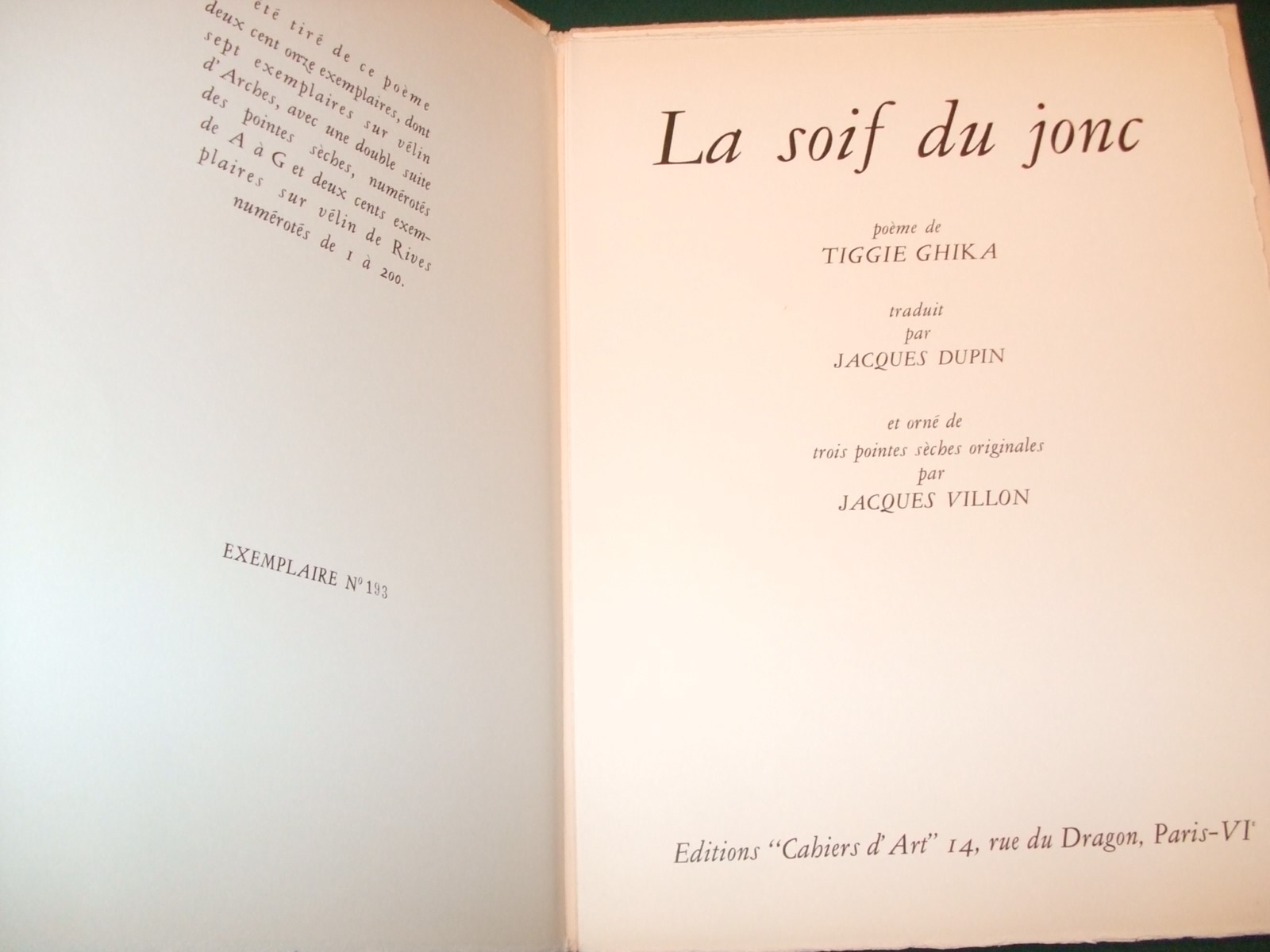Image for La Soif Du Jonc