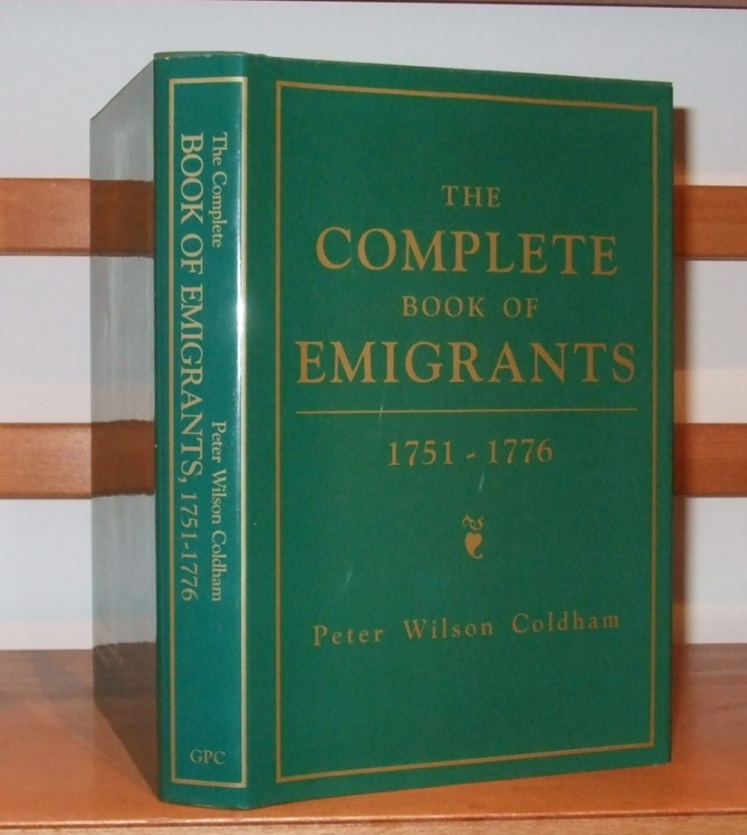 Image for Complete Book of Emigrants, 1751-1776: